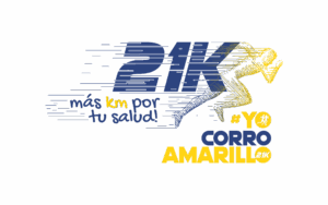 Logo 21 Yo corro de Amarillo